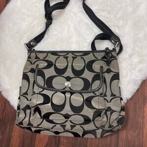 Coach‎ Kyra Daisy Shoulder Crossbody Bag Purse Signature Vintage Black